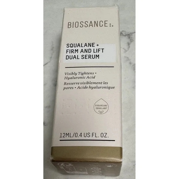 Biossance Squalane Firm Lift Dual Serum 12ml 0.4oz Visibly Tightens‎ Hyaluronic - Picture 2 of 5